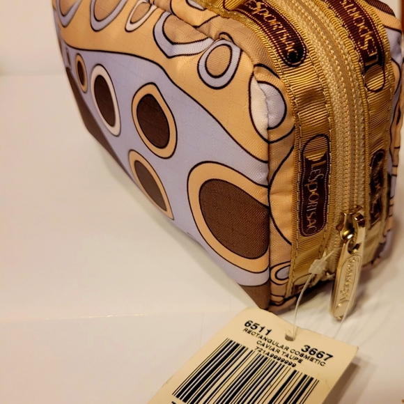 NWT LeSportsac Rectangular cosmetic Caviar taupe case bag - Picture 8 of 11